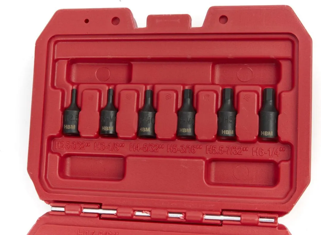 HBM Kracht Inbus Doppenset 14-delig 2,5-19mm - Rood