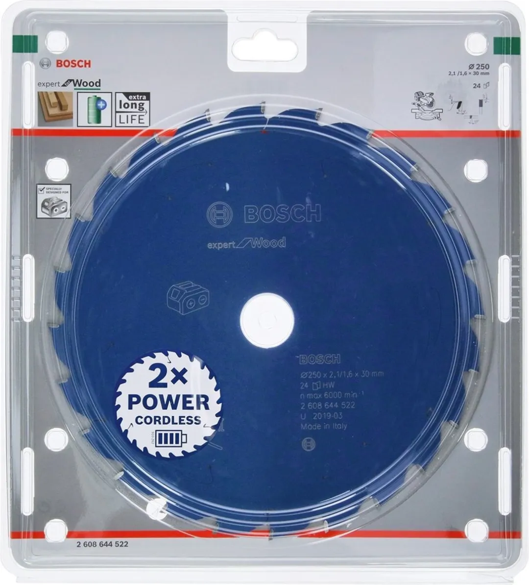 Bosch Professional Lame Exp. Wood ACCU 250x30x2.1/1.6x24T