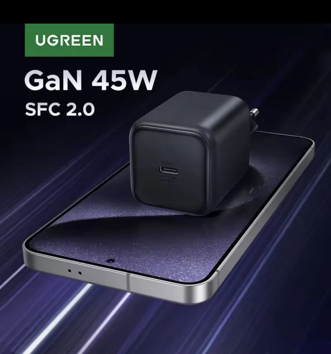 Ugreen 6120 USB-C Snellader 45W - Wit
