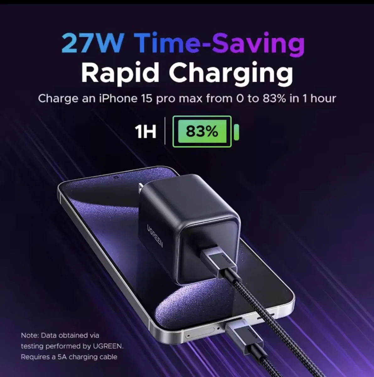 Ugreen 6120 USB-C Snellader 45W