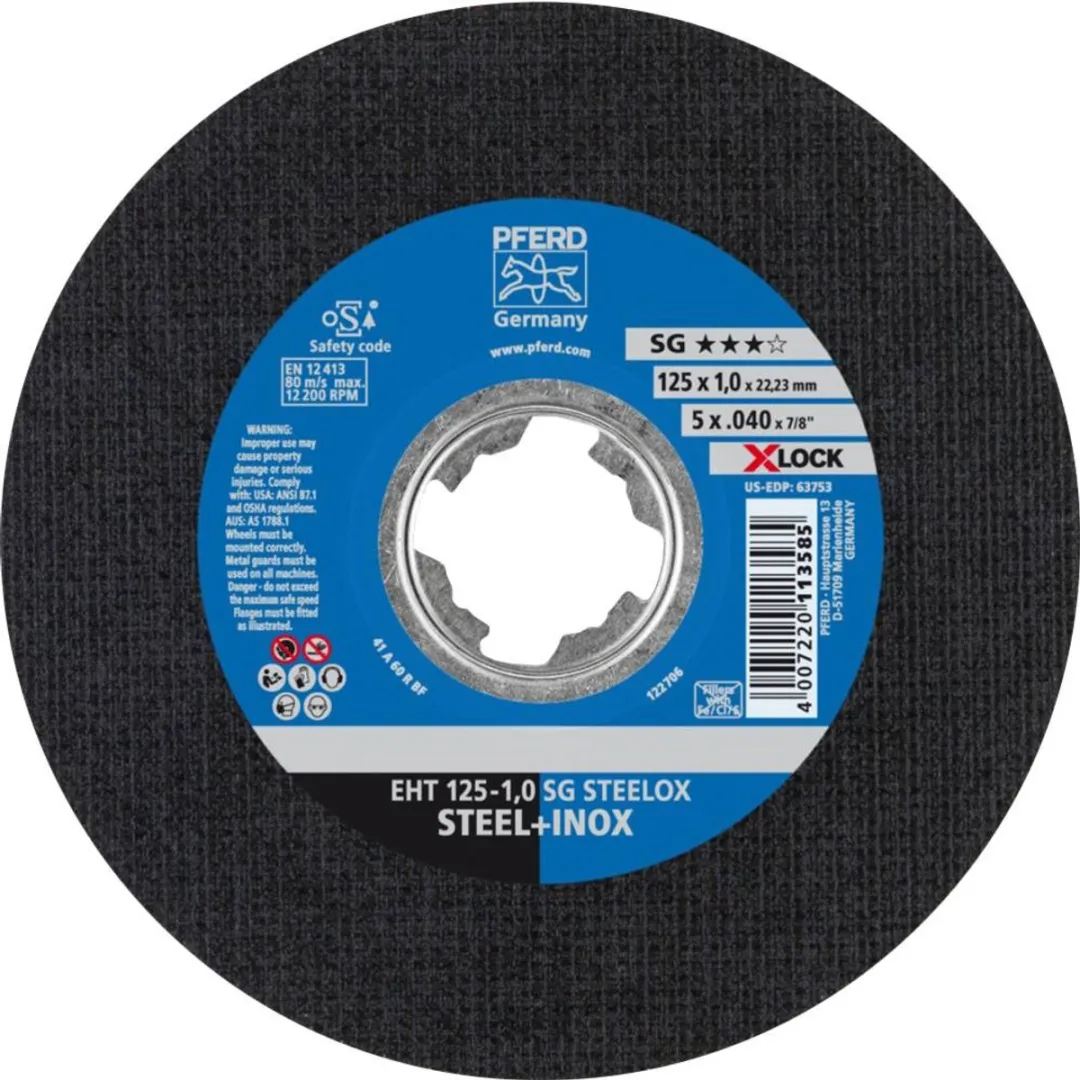 Pferd X-LOCK SG STEELOX Doorslijpschijf D125x1mm Metaal
