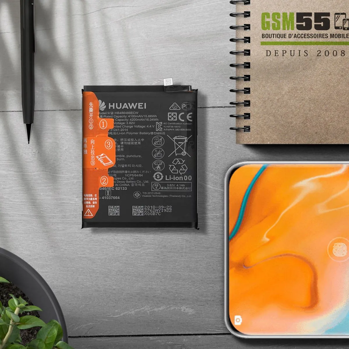 Huawei P30 Pro/Mate 20 Pro Originele Batterij 4200mAh - Zwart