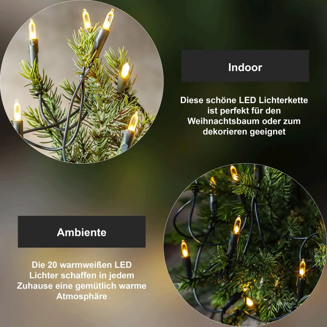 Star Trading P-LED Indoor Lichtketting - 20 Stuks 2,85m Groen - afbeelding 6 van 6