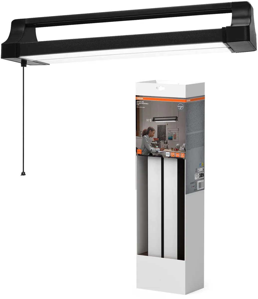 Osram Office Line Double Rotatable 24W LED Werkpleklamp - Zwart