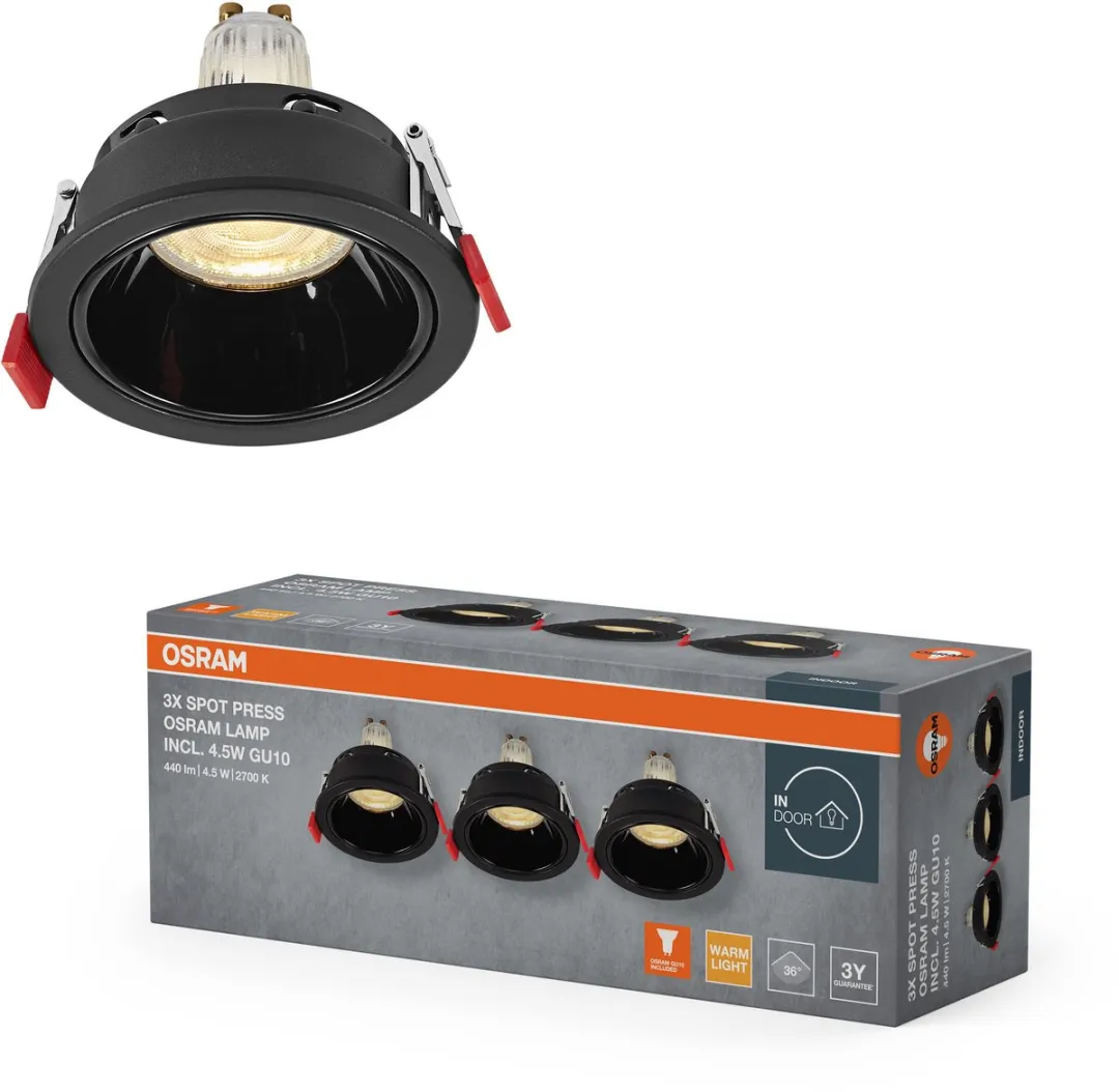 Osram Spot Set GU10 Press 4,5W 2700K