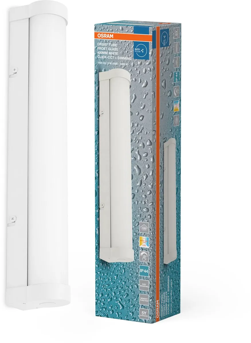 Osram Orbis Tube Frost Glass 40cm LED Wandlamp - 9W 900lm - Wit