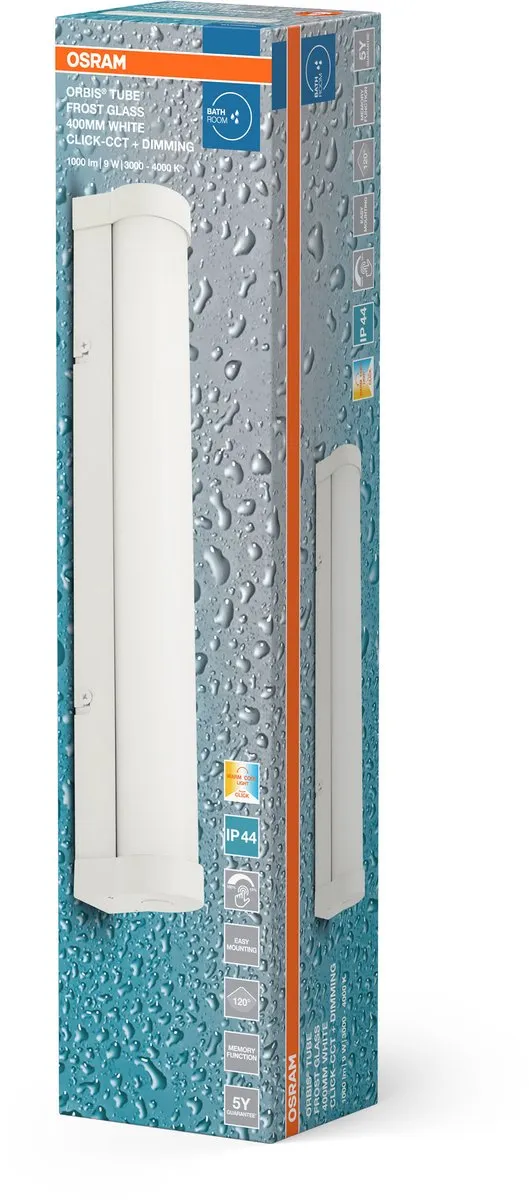 Osram Orbis Tube Frost Glass 40cm LED Wandlamp - 9W 900lm - Wit - afbeelding 6 van 6