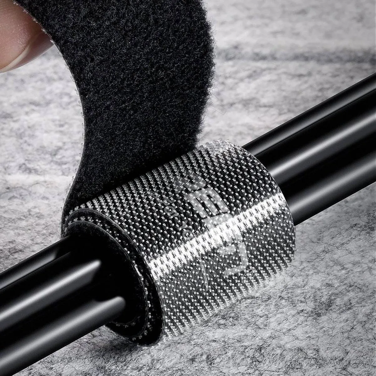 Baseus Kabelbinders Klittenband 1m - Zwart