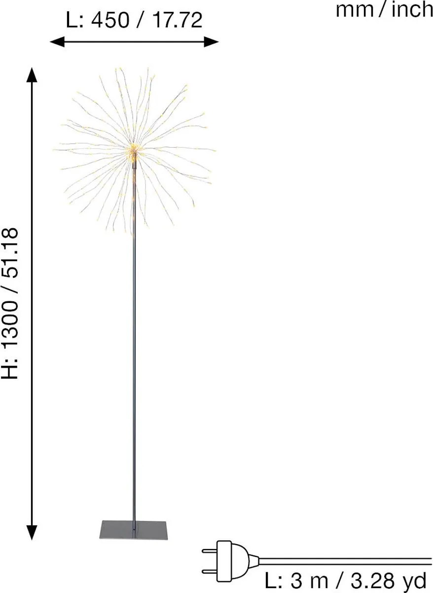 Star Trading Kub Tafellamp - 200 Lichtpunten - Zilver