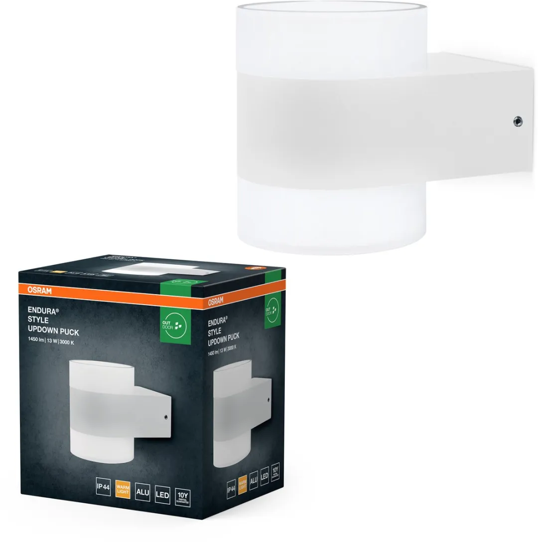 Osram UpDown Puck LED Wandlamp 13W - Warm Wit 3000K - IP44
