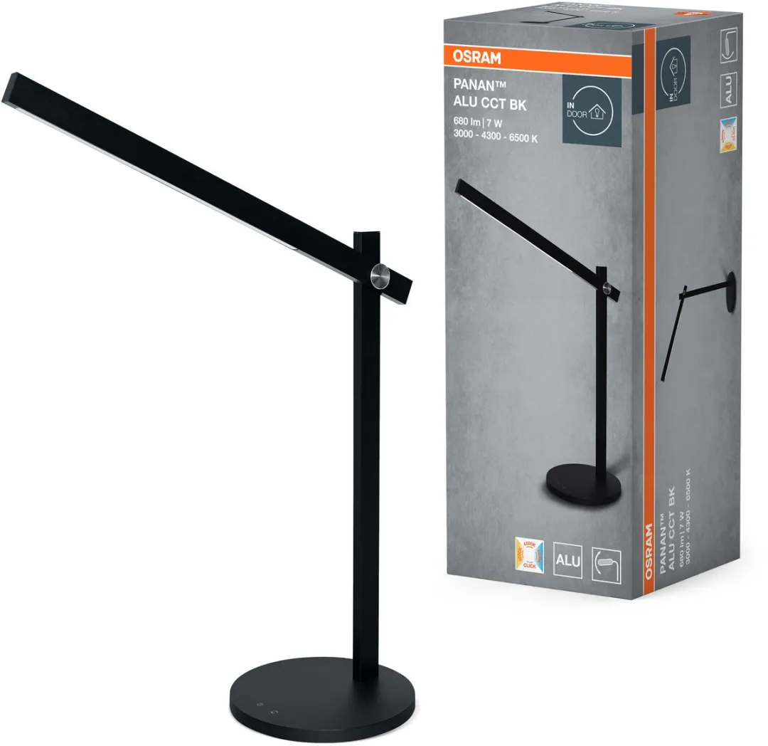 Osram Panan Alu CCT LED Tafellamp - 7W Zwart