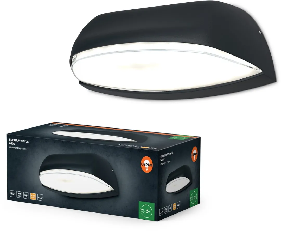 Osram ENDURA Style Wide LED Buitenlamp 12W - Donkergrijs