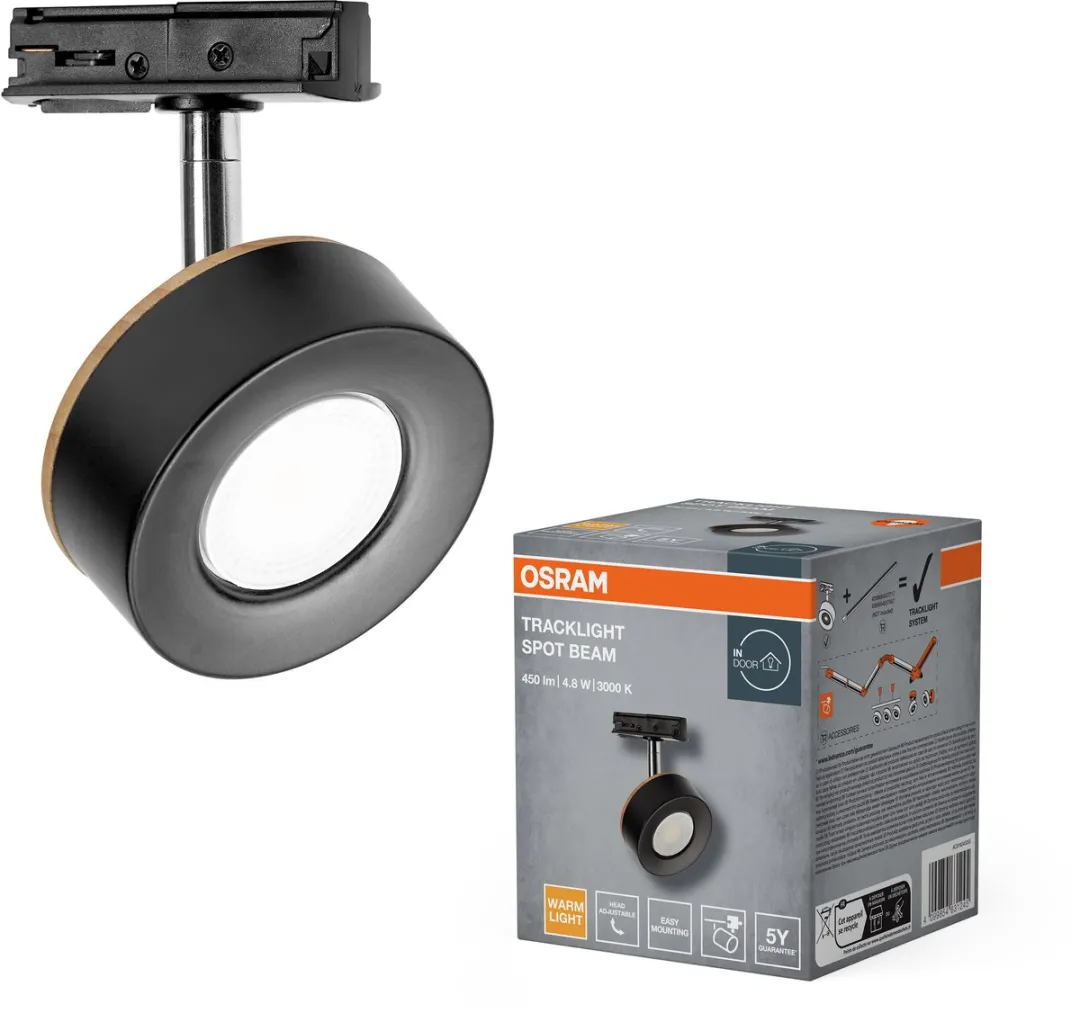Osram Tracklight Spot Beam 4,8W 830 - 3000K - Zwart