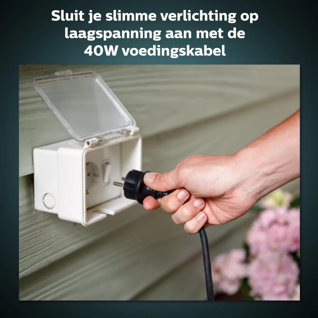 Philips Hue Voedingskabel Buiten 40W - Zwart