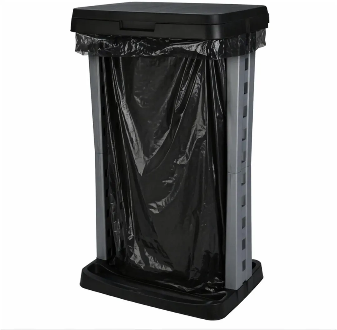 Excellent Houseware Vuilniszakhouder 60L - H73cm - Antraciet - afbeelding 6 van 6
