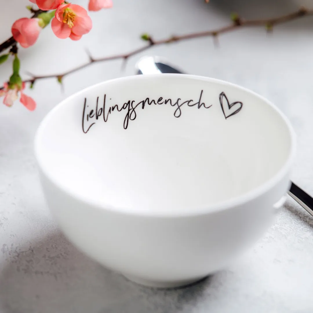 Villeroy & Boch Bol Lieblingsmensch ø13,8cm - Wit-gekleurd