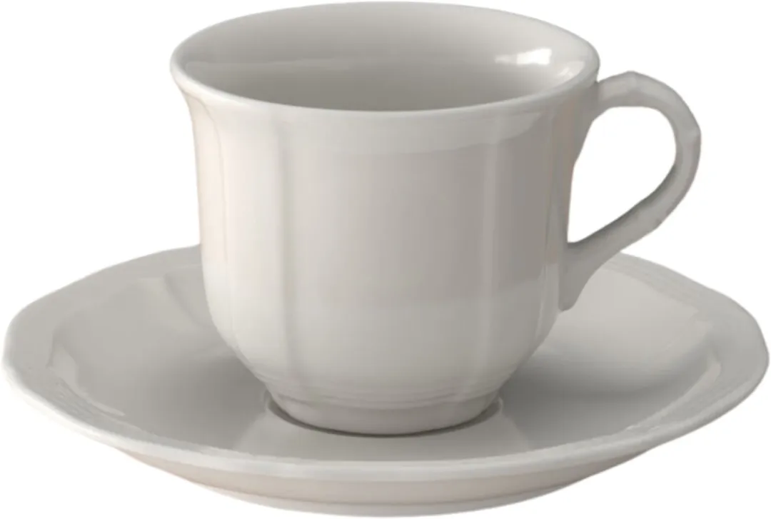 Villeroy & Boch Manoir Koffiekop en -schotel 120ml - Wit