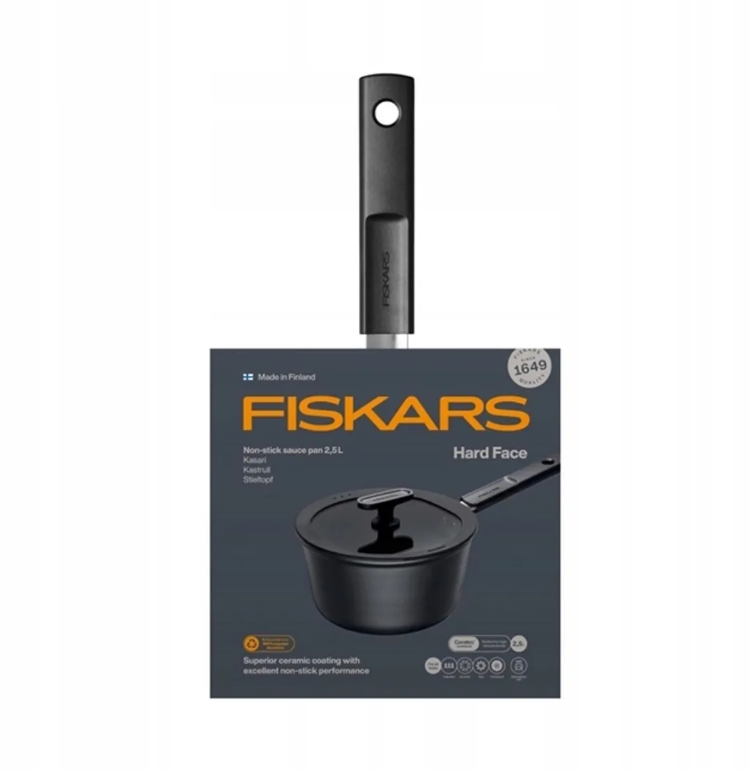 Fiskars Hard Face Steelpan 2,5L - 18cm - Zwart