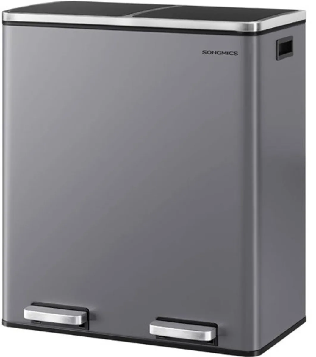 Songmics Prullenbak 60L 2-vaks