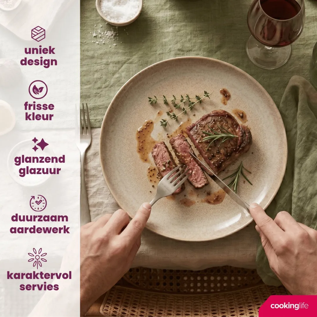 Cookinglife Serene Dinerborden - 4 Stuks - ø28cm