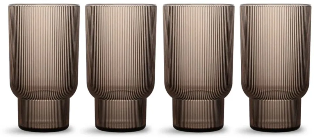 Sagaform Billi rPet Waterglazen - 43cl - 4 Stuks - Bruin - afbeelding 2 van 5
