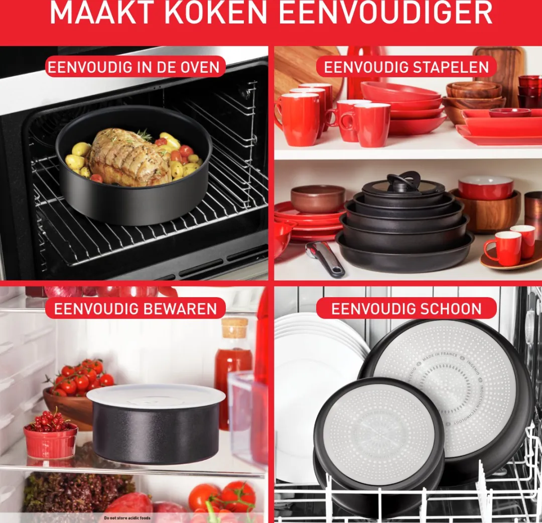 Tefal Ingenio Unlimited Hapjespan Ø24cm - Zwart