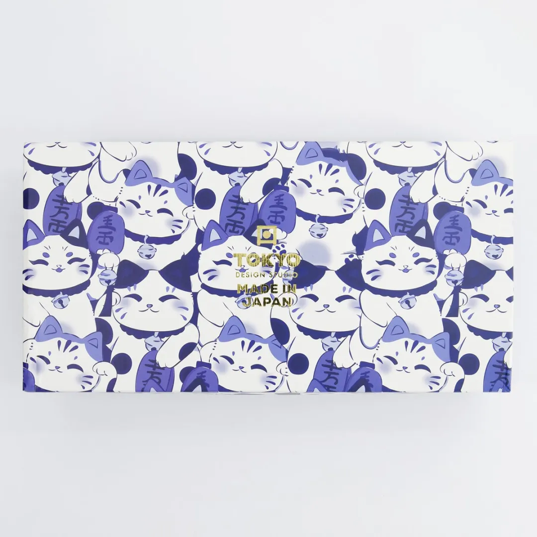 Tokyo Design Studio Kawaii Kom Giftset 2-delig - Blauw - 500ml