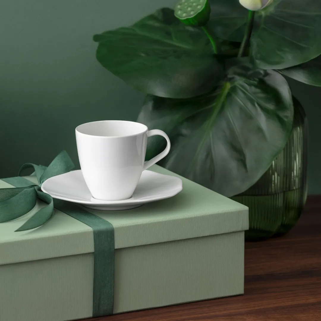 Villeroy & Boch Pura Koffietassen Set - 6 Stuks - Wit/Gekleurd