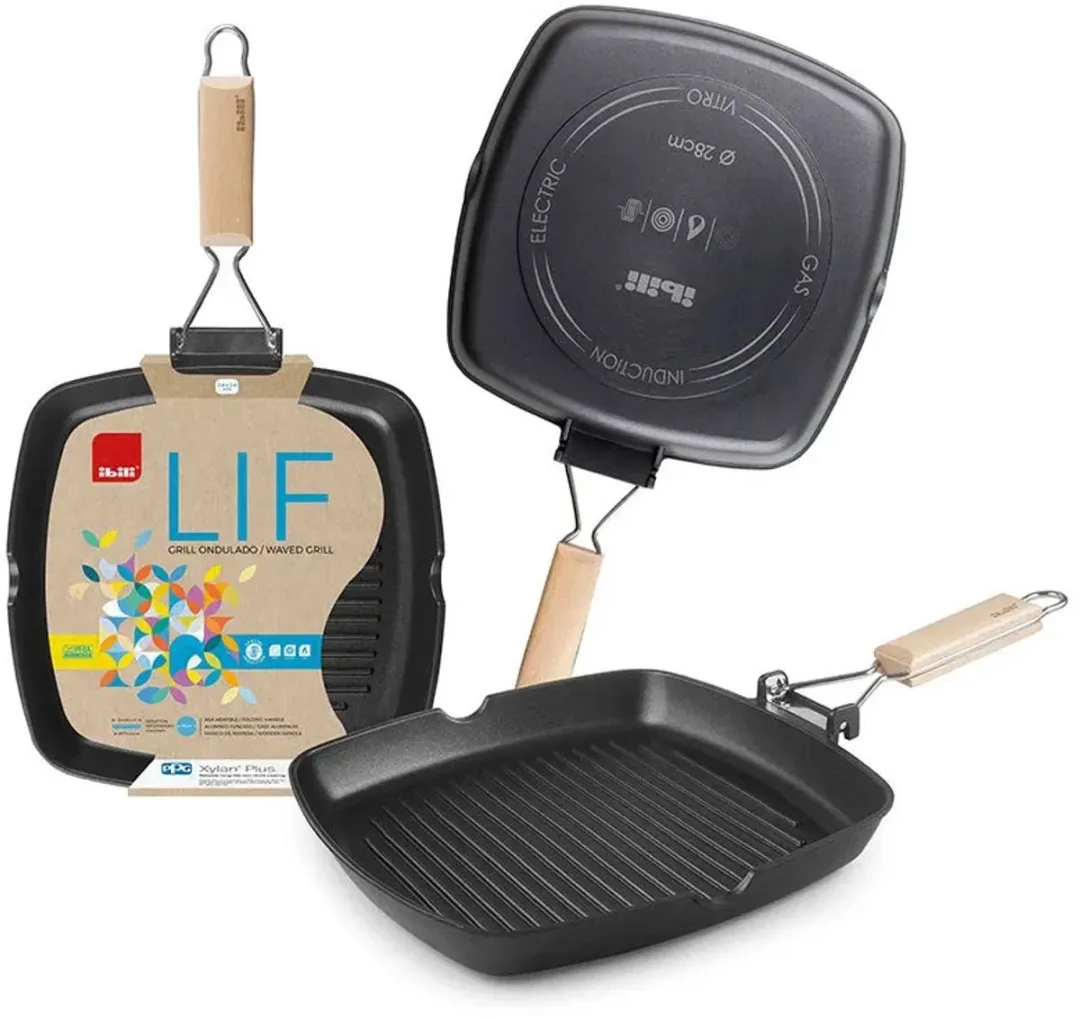 Ibili Lif Grillpan 24x24cm - Zwart