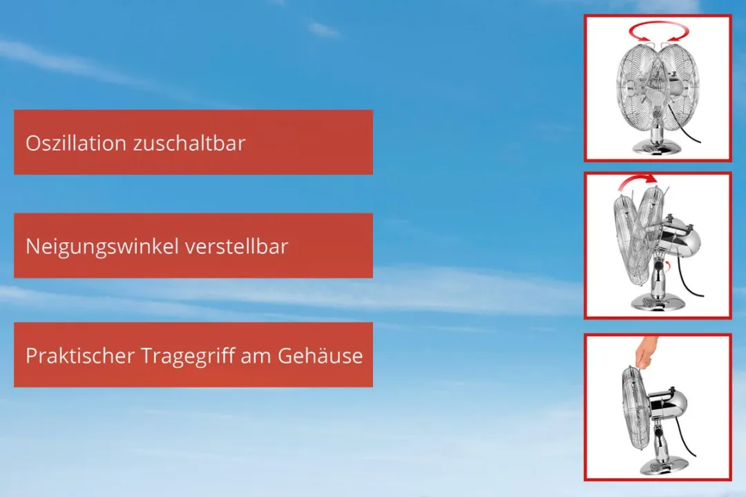 Unold 86830 Tafelventilator - 35W - 30cm - afbeelding 2 van 5