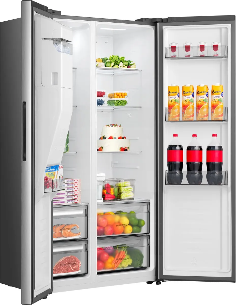 Hisense RS5P528STIE Amerikaanse Koelkast 528L - No-Frost - RVS