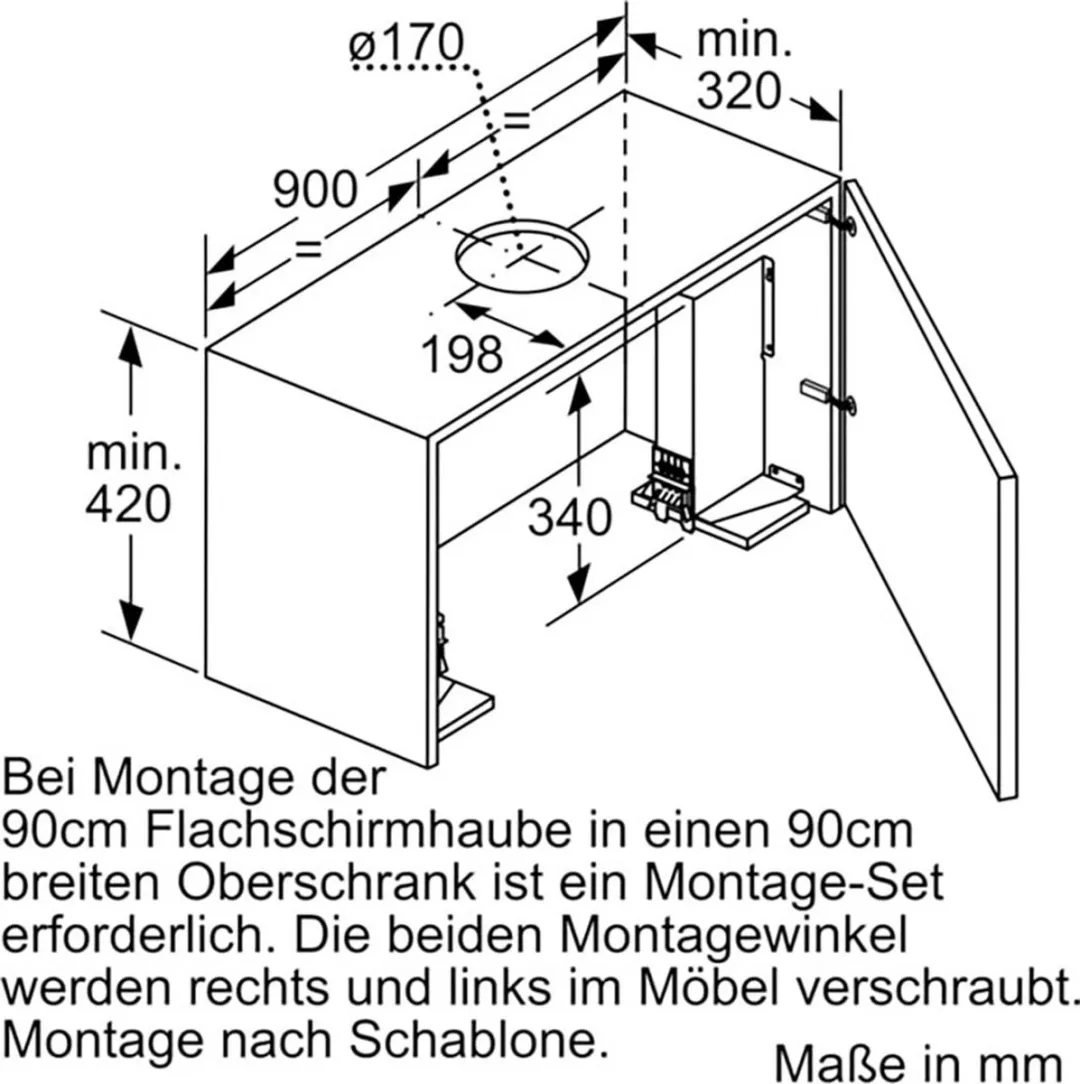 Siemens LI99SA684 Vlakscherm Afzuigkap 959 m³/u - 89,8 cm