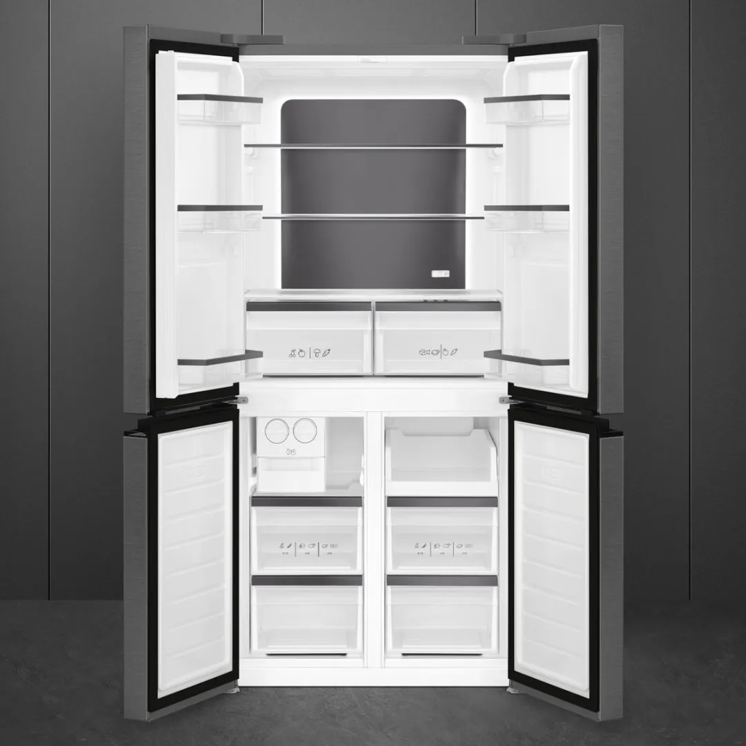 Smeg FQI48 French Door Koelkast 488L - Dark Grey Inox Look