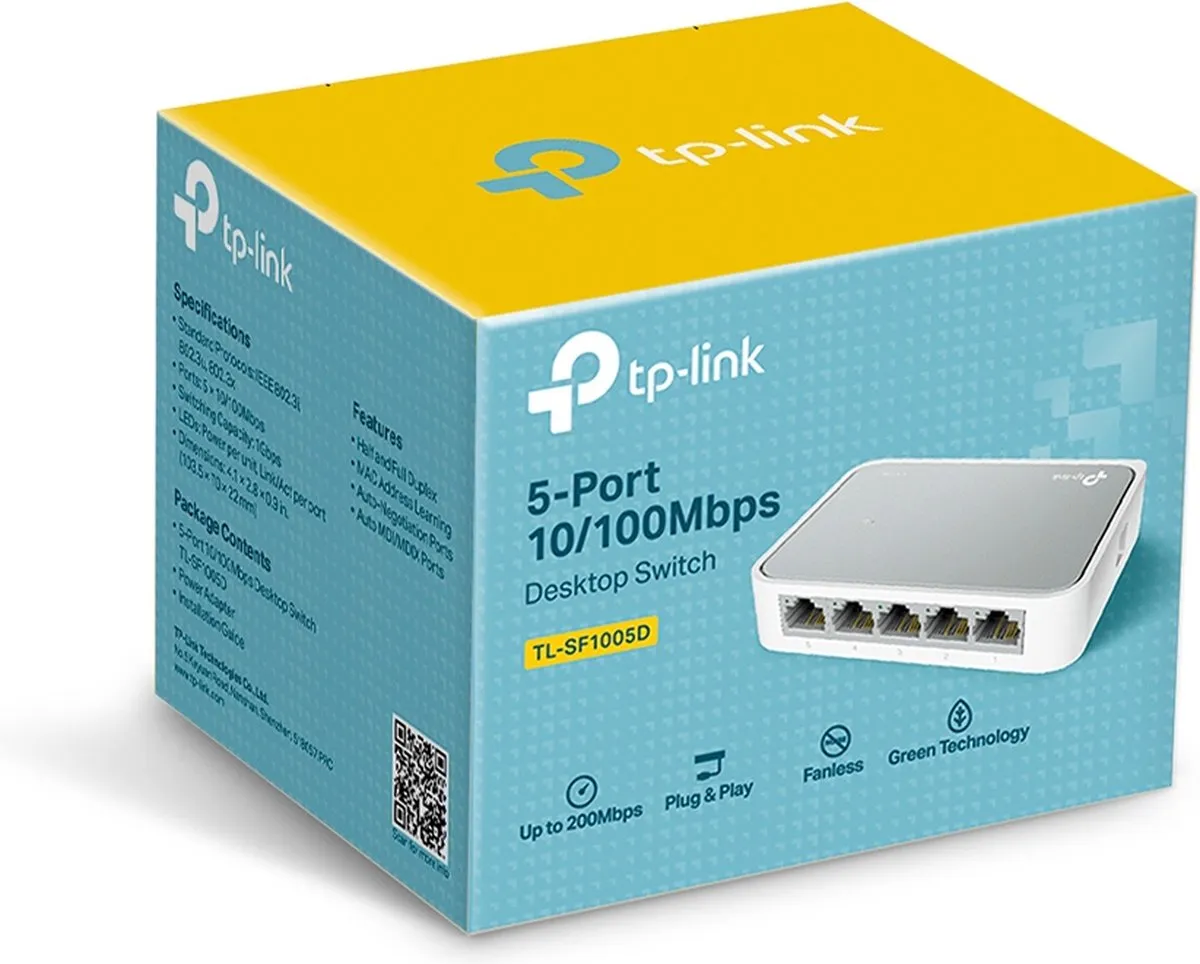 TP-Link TL-SF1005D 5-Poort Unmanaged Switch - Wit