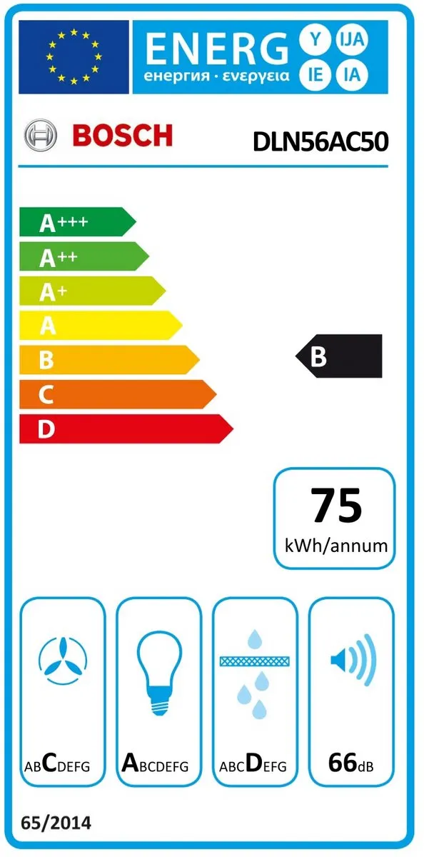 Bosch Serie 6 DLN56AC50 Afzuigkap 570m³/u - Inbouw - Roestvrijstaal - afbeelding 2 van 6