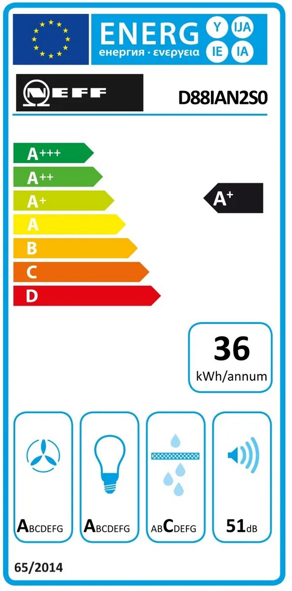 Neff D88IAN2S0 Wandschouwkap 80cm - Zwart glas