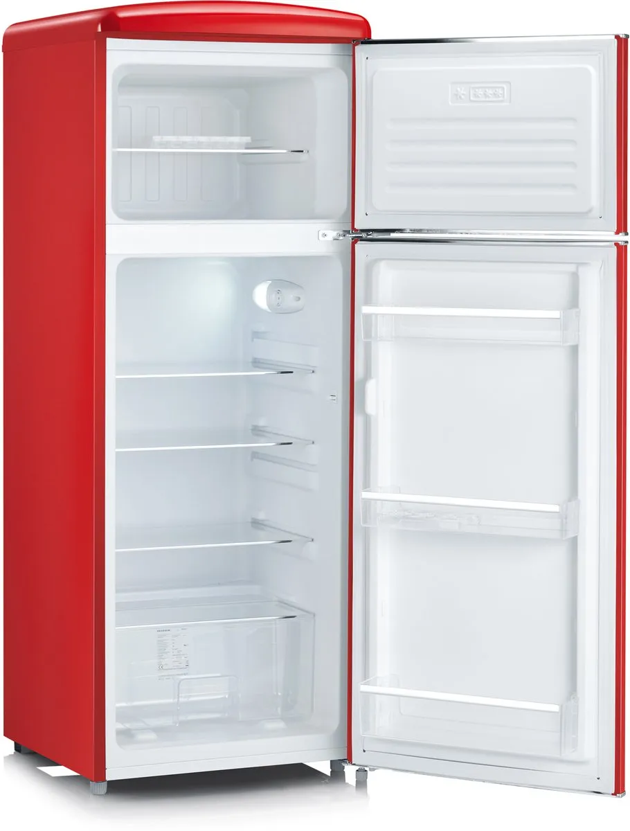 Severin RKG 8944 Retro Koel-vriescombinatie - 206L - Rood