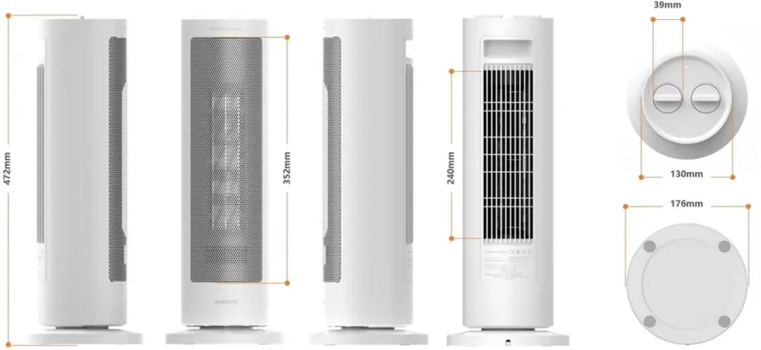 Xiaomi Fan Heater BHR8228EU - 2000W - Grijs/Wit