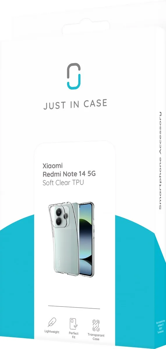Just in Case Hoesje Xiaomi Redmi Note 14 5G - Siliconen - Transparant