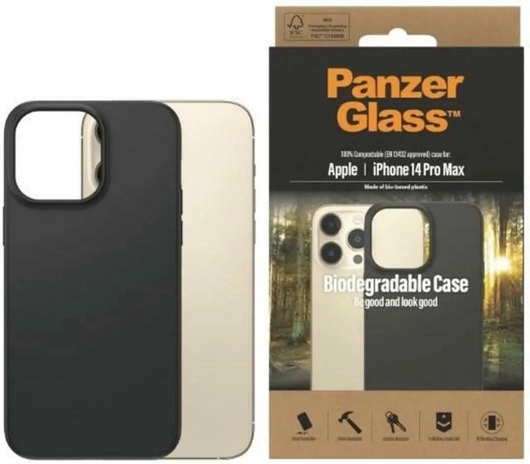 PanzerGlass Biologisch Afbreekbaar Hoesje iPhone 14 Pro Max - Zwart - afbeelding 6 van 6