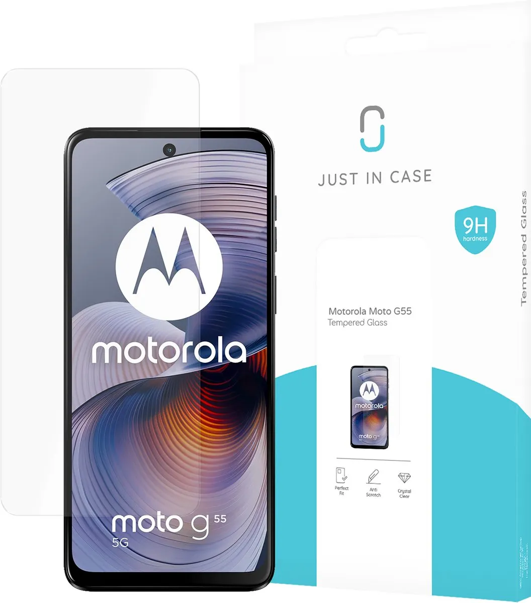 Just in Case Screenprotector Motorola Moto G55 - Gelaagd Glas - afbeelding 6 van 6