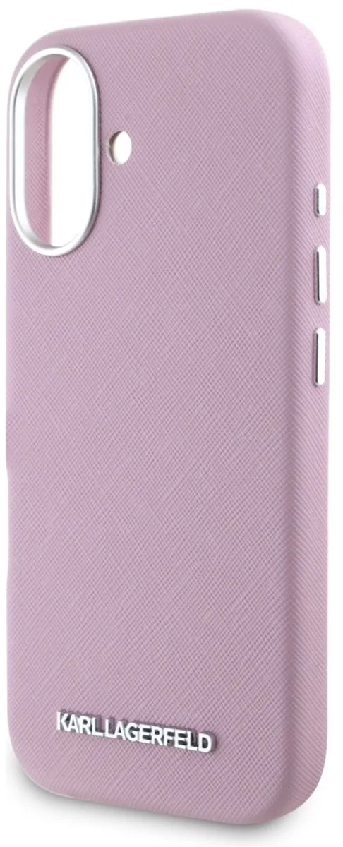 Karl Lagerfeld iPhone 16 Hoesje KLD21943 - Rood - Saffiano - MagSafe