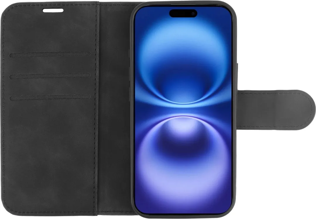 Just in Case iPhone 16 Hoesje 2-in-1 Pasjeshouder - 3 Stuks - Zwart
