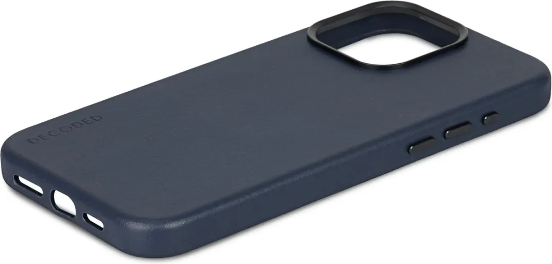 Decoded Hoesje iPhone 15 Pro True Navy - MagSafe - Europees Leer