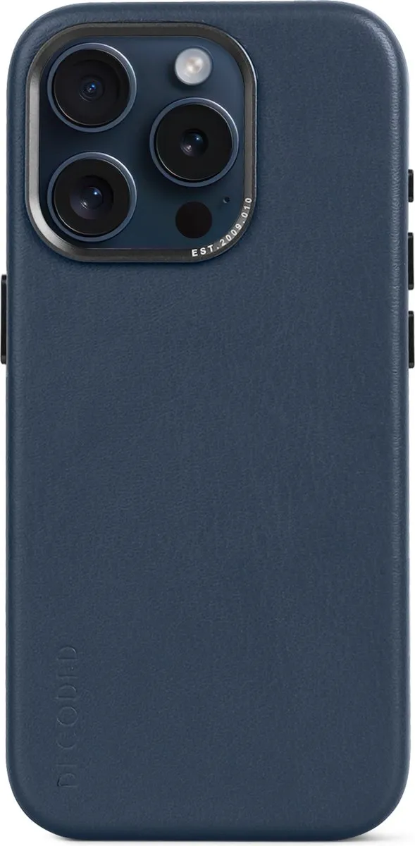 Decoded Hoesje iPhone 15 Pro True Navy - MagSafe - Europees Leer