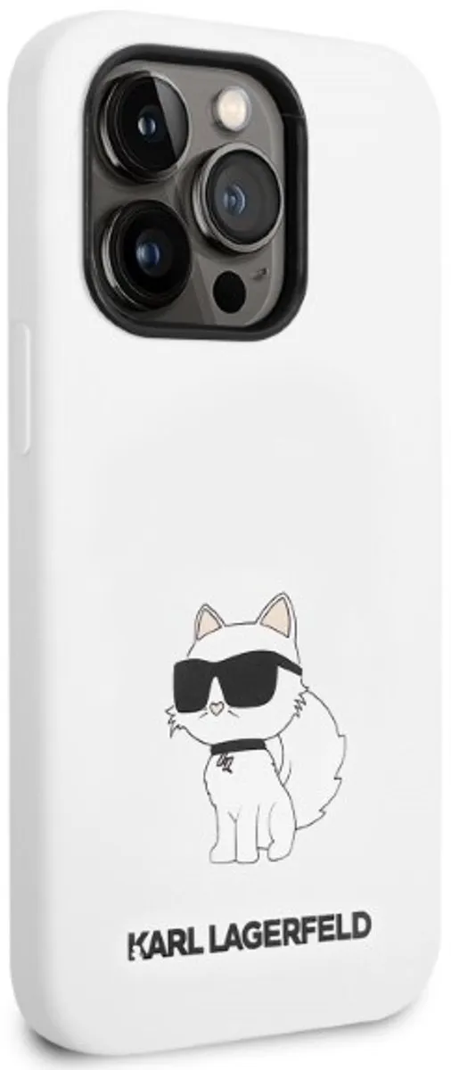 Karl Lagerfeld Silicone Hoesje iPhone 14 Pro Max 3666339086794 - Wit