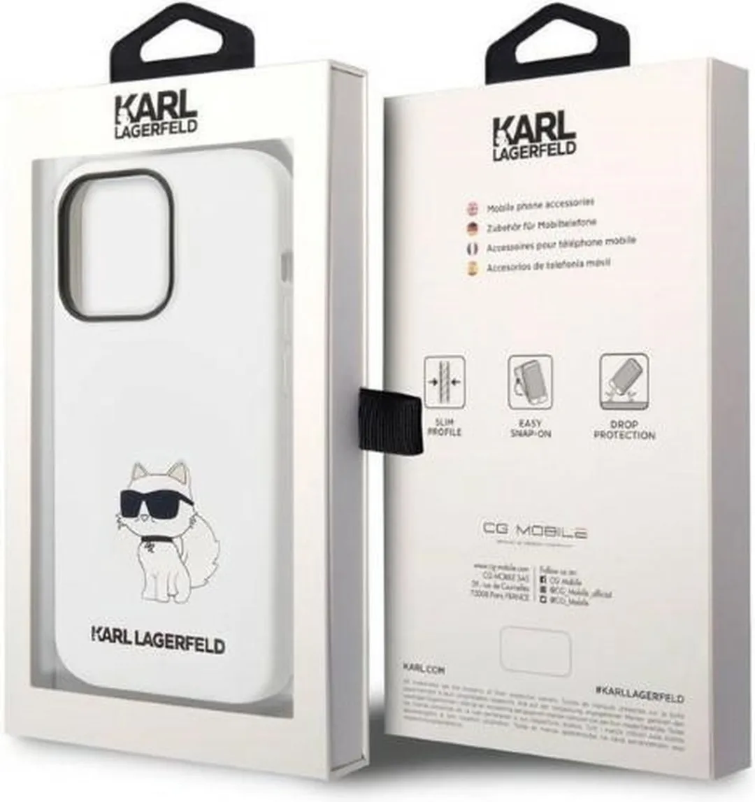 Karl Lagerfeld Silicone Hoesje iPhone 14 Pro Max 3666339086794 - Wit - afbeelding 6 van 6