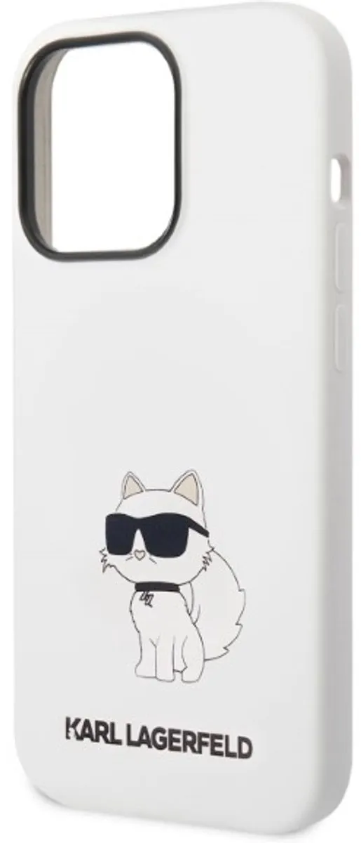 Karl Lagerfeld Silicone Hoesje iPhone 14 Pro Max 3666339086794 - Wit