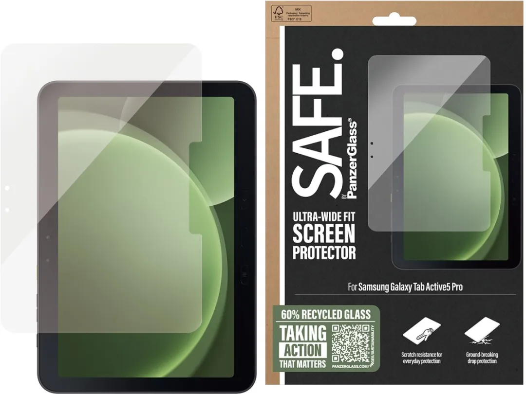 PanzerGlass SAFE. SA66263 Schermbeschermer - Samsung Galaxy Tab Active5 - Transparant