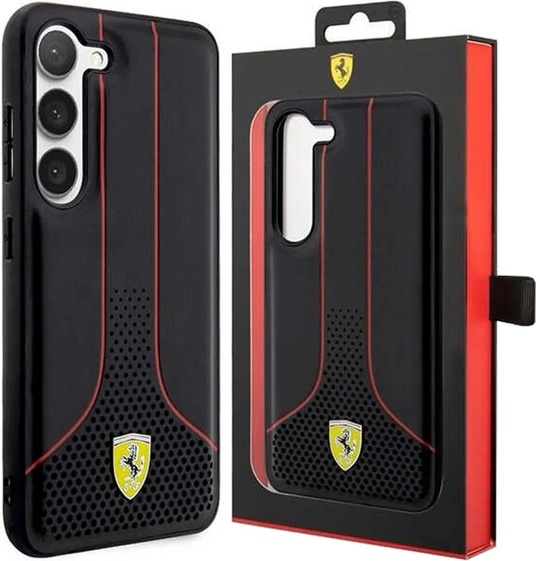 Ferrari Perforated Back Case - Samsung Galaxy S23 Plus - Zwart - afbeelding 6 van 6